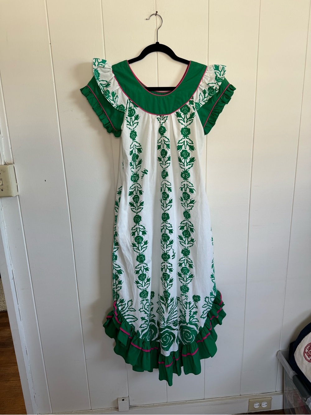Mamo Howell for Liberty House Green and Pink Muu Muu